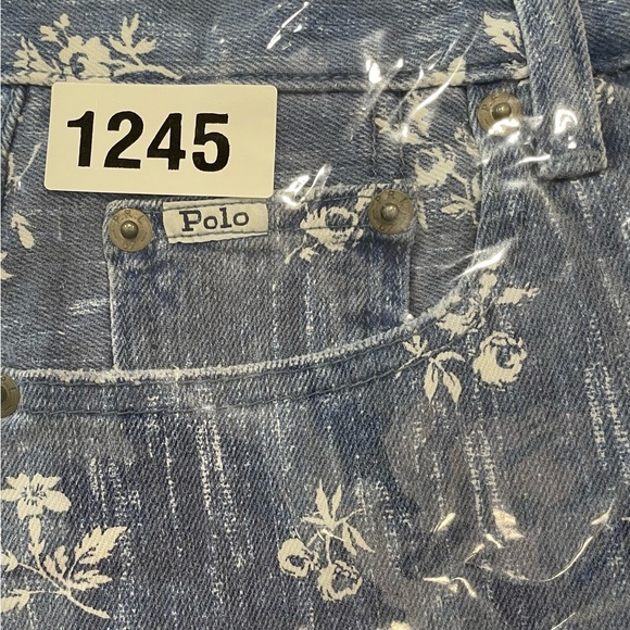 Polo Ralph Lauren Woman’s Jean Size 27 Blue White Floral High Rise Slim Callen - Picture 7 of 7